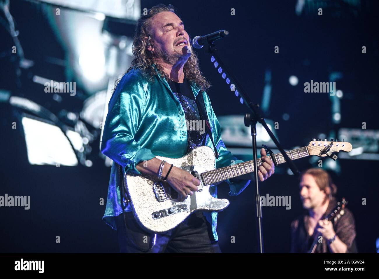 Maná : Fher Olvera (chant). Banque D'Images