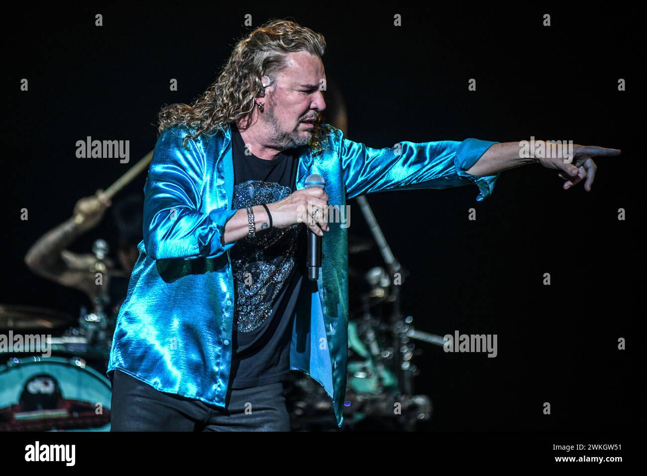 Maná : Fher Olvera (chant). Banque D'Images