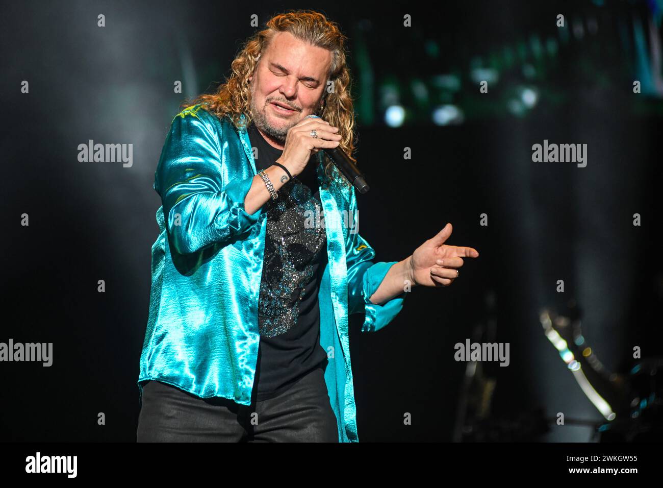 Maná : Fher Olvera (chant). Banque D'Images