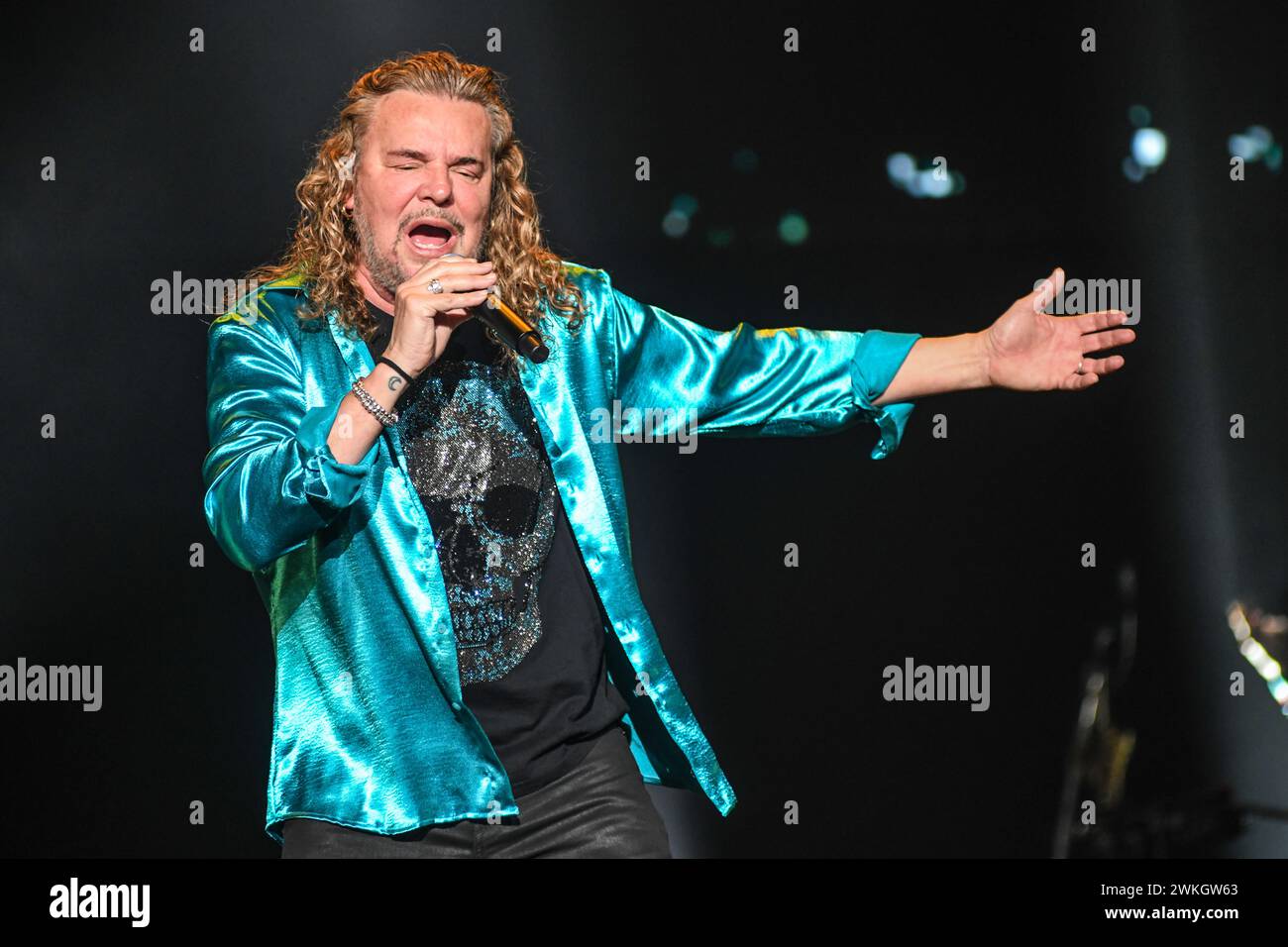 Maná : Fher Olvera (chant). Banque D'Images