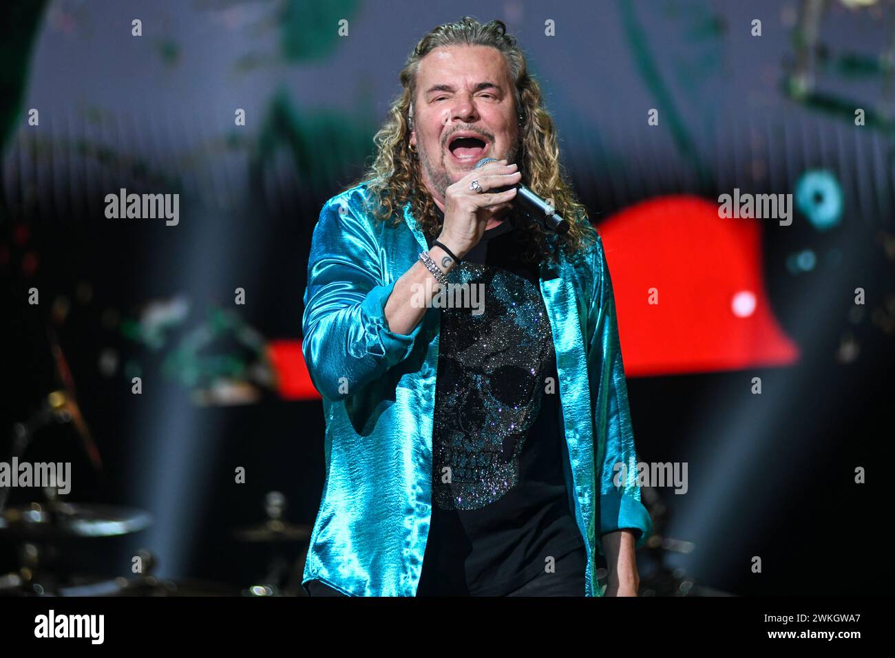 Maná : Fher Olvera (chant). Banque D'Images