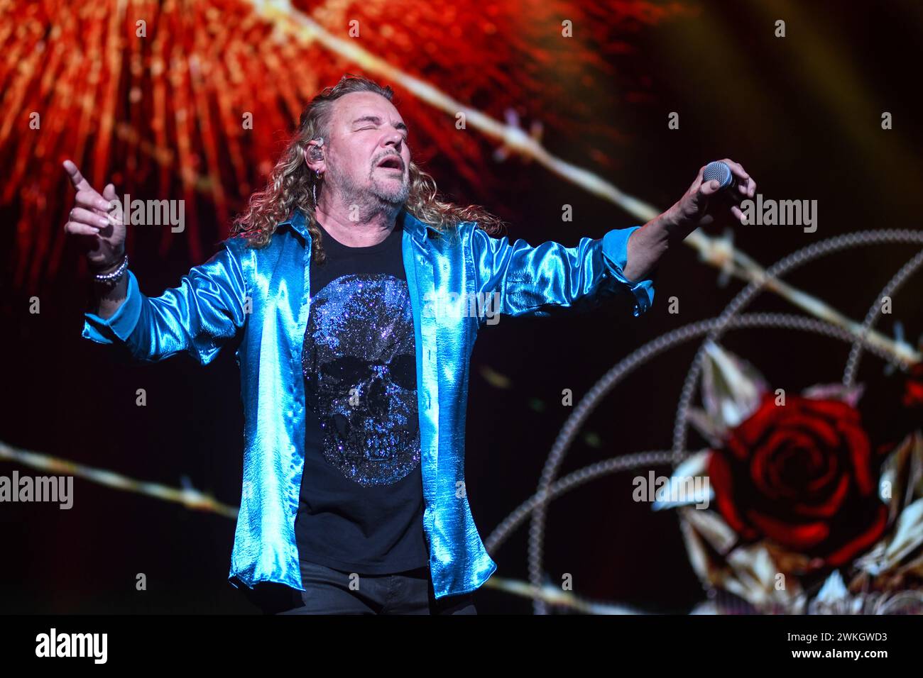 Maná : Fher Olvera (chant). Banque D'Images