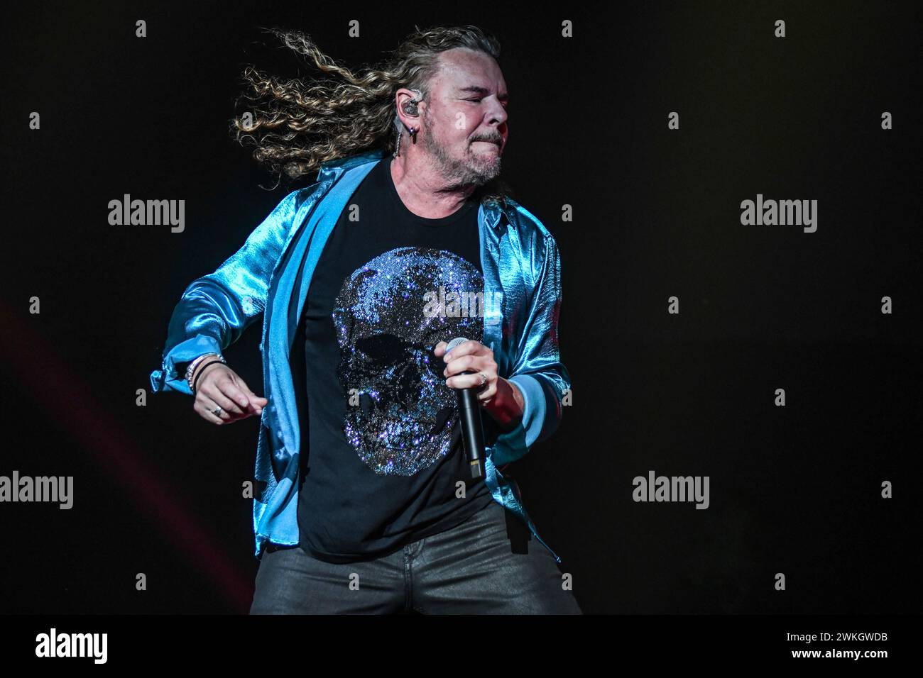 Maná : Fher Olvera (chant). Banque D'Images