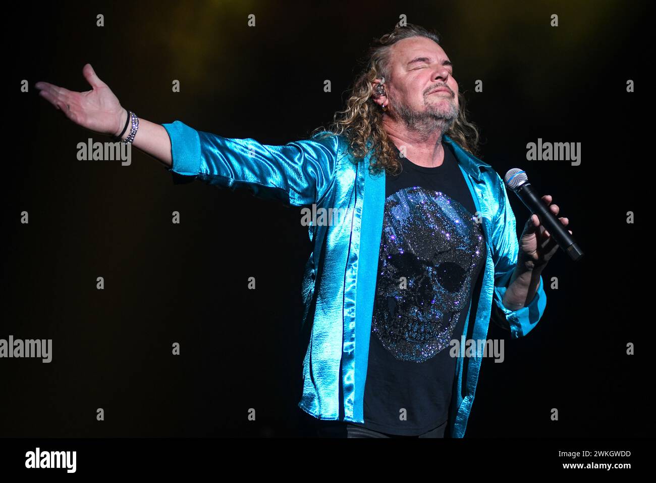 Maná : Fher Olvera (chant). Banque D'Images