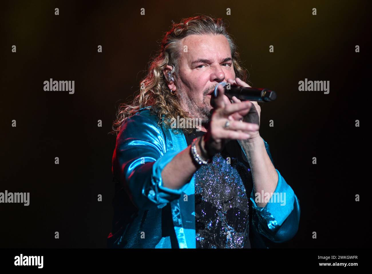 Maná : Fher Olvera (chant). Banque D'Images