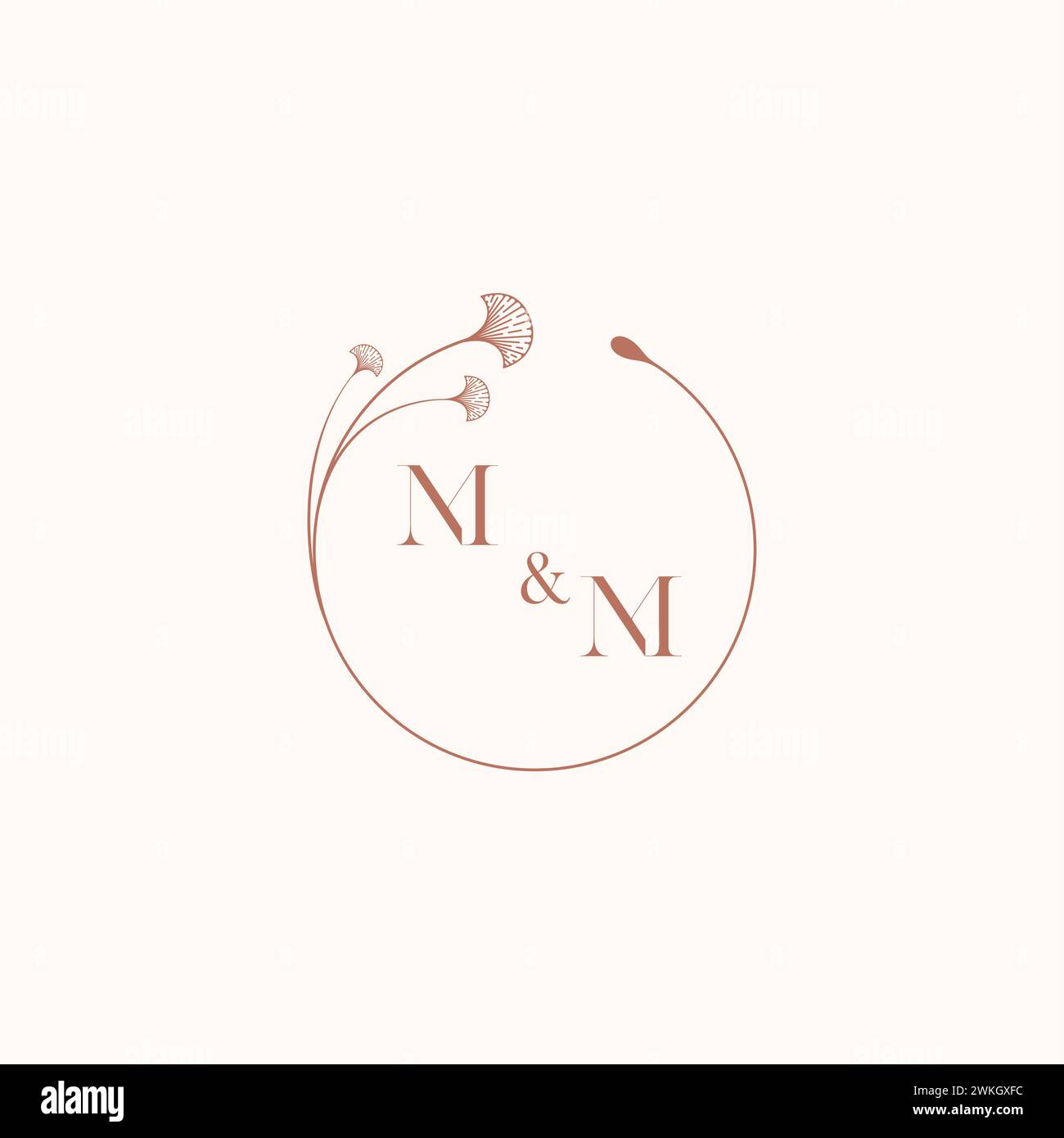 MM mariage monogramme logo designideas comme inspiration Illustration de Vecteur