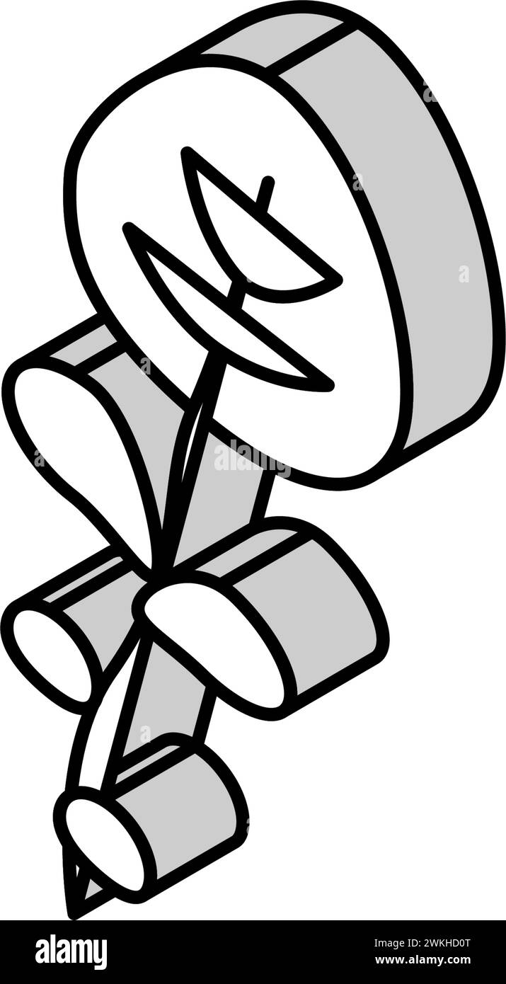 illustration vectorielle d'icône isométrique de nourriture de salade de cresson Illustration de Vecteur