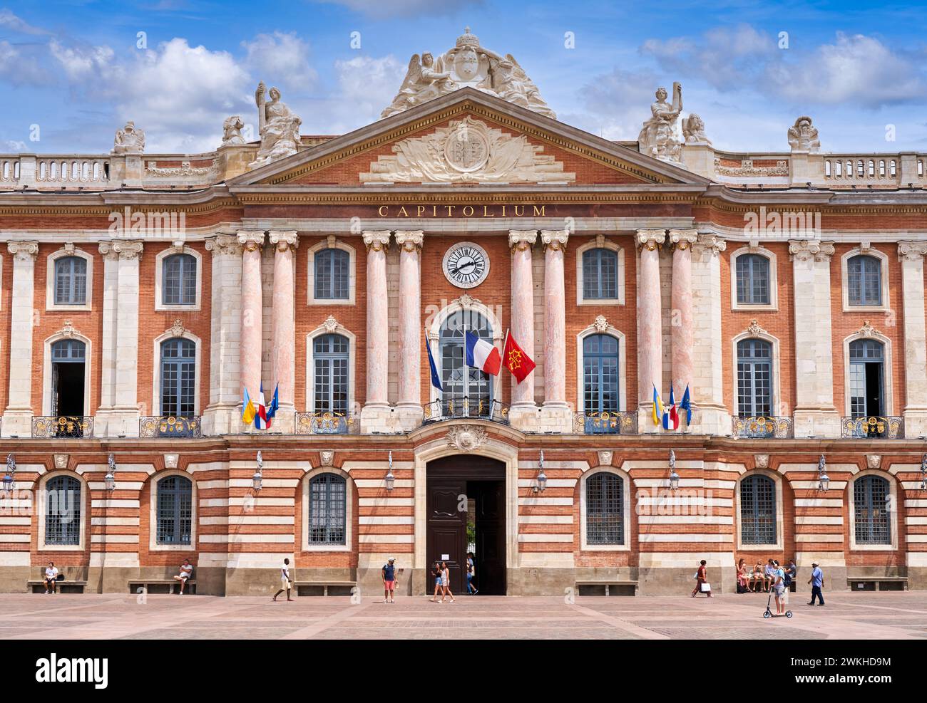 Place du Capitole, Hôtel de ville, Toulouse, haute-Garonne, Occitanie, France, Europe. Banque D'Images
