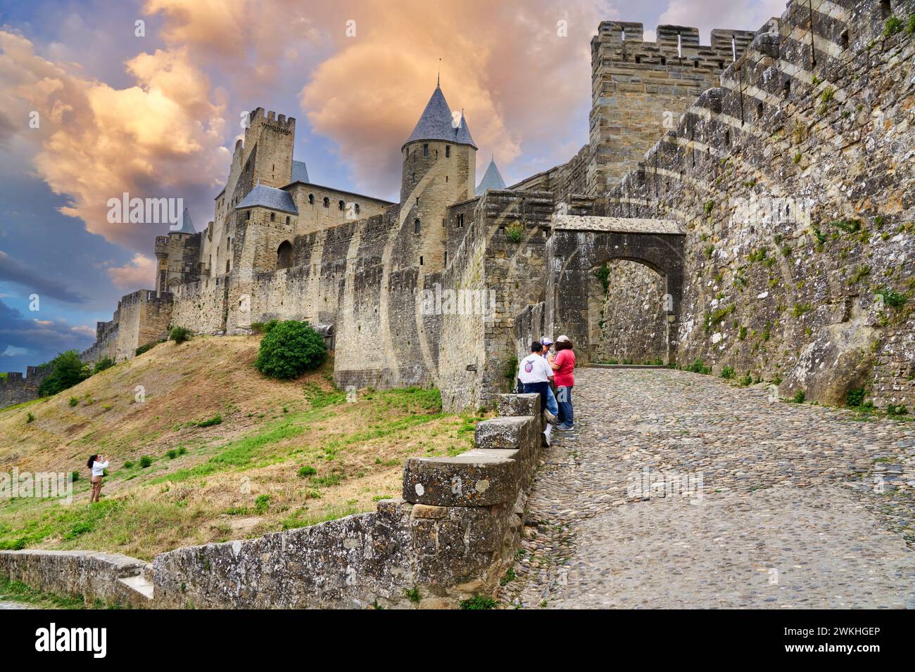 Cité de Carcassonne, Aude, Occitanie, France, Europe Banque D'Images