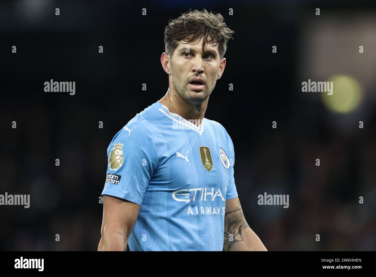 Manchester, Royaume-Uni. 20 février 2024. John Stones de Manchester City lors du match de premier League Manchester City vs Brentford au stade Etihad, Manchester, Royaume-Uni, le 20 février 2024 (photo par Mark Cosgrove/News images) à Manchester, Royaume-Uni le 20/02/2024. (Photo de Mark Cosgrove/News images/SIPA USA) crédit : SIPA USA/Alamy Live News Banque D'Images