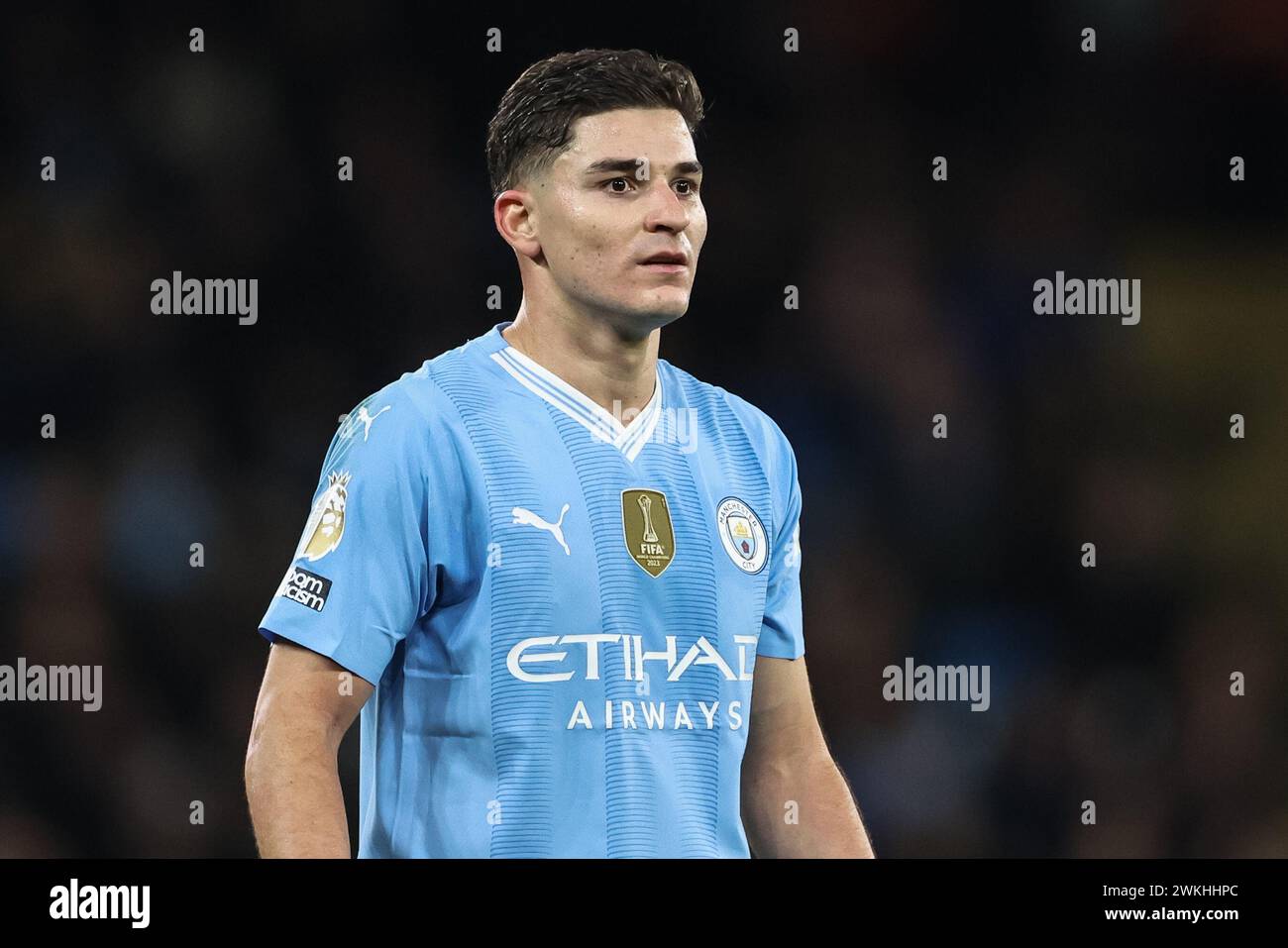 Manchester, Royaume-Uni. 20 février 2024. Julián Álvarez de Manchester City lors du match de premier League Manchester City vs Brentford à l'Etihad Stadium, Manchester, Royaume-Uni, 20 février 2024 (photo par Mark Cosgrove/News images) à Manchester, Royaume-Uni le 20/02/2024. (Photo de Mark Cosgrove/News images/SIPA USA) crédit : SIPA USA/Alamy Live News Banque D'Images