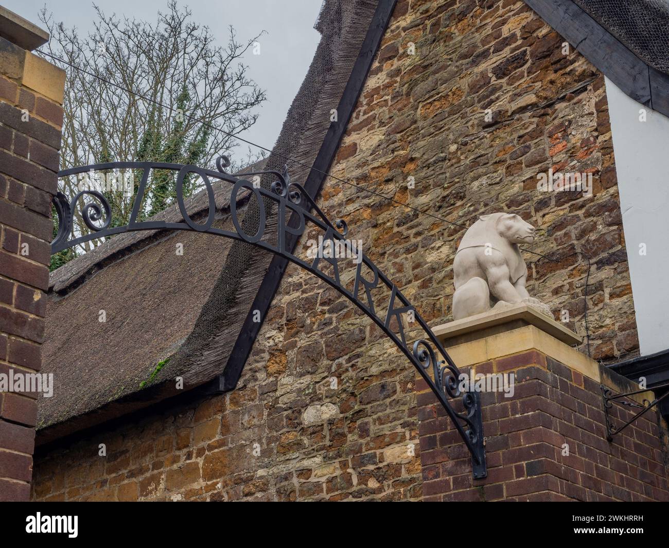 Entrée à l'ancien parc zoologique de Wellingborough, situé dans le parc de l'abbaye de Croyland, Wellingborough, Royaume-Uni Banque D'Images