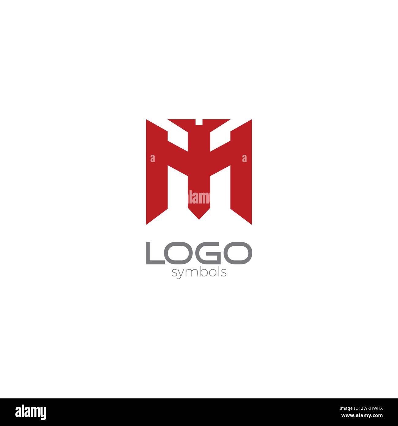 M logo vis simple. Icône lettre M. Illustration de Vecteur