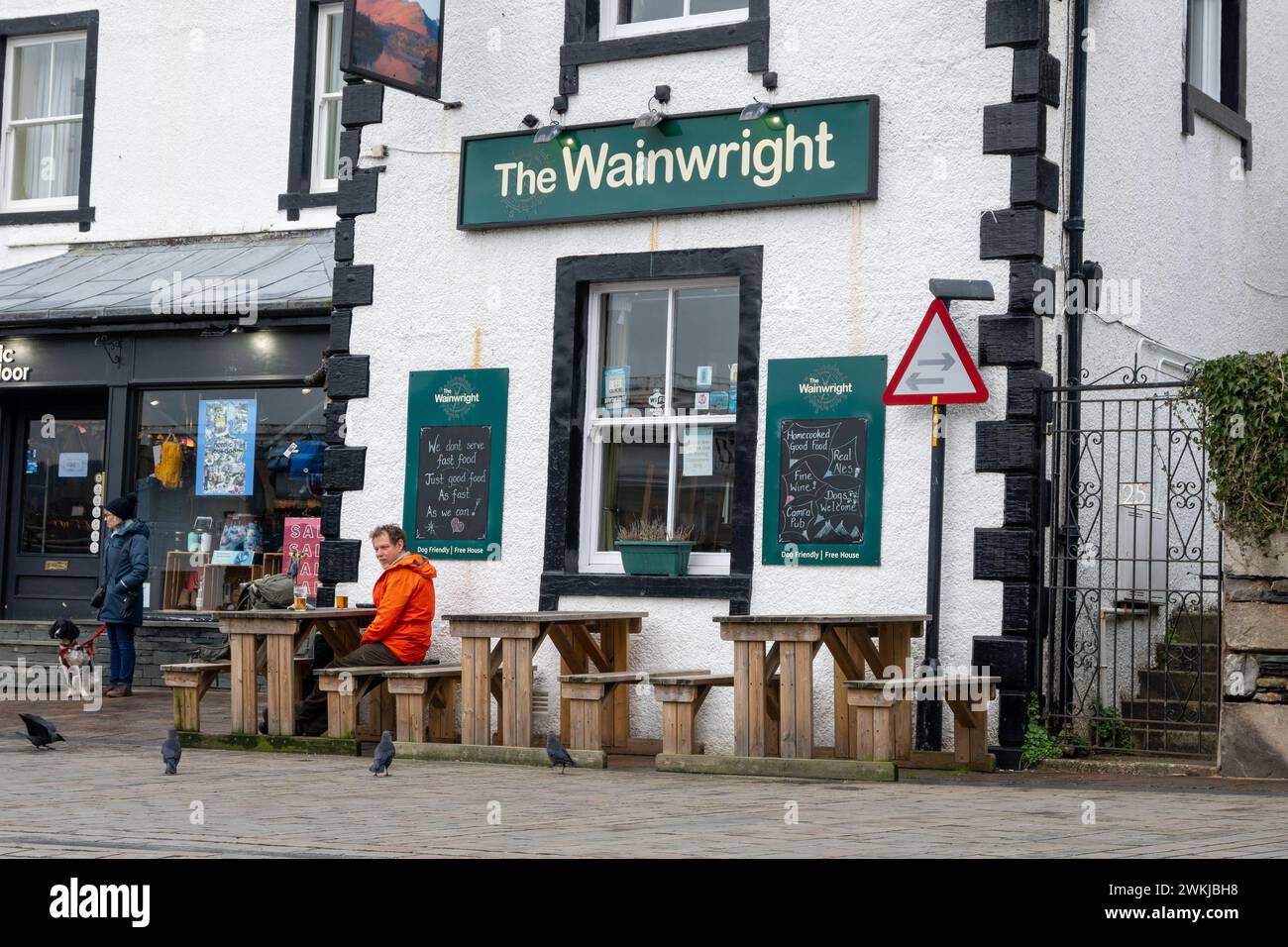 Le pub Wainwright, Keswick, Lake District, Cumbria. Banque D'Images