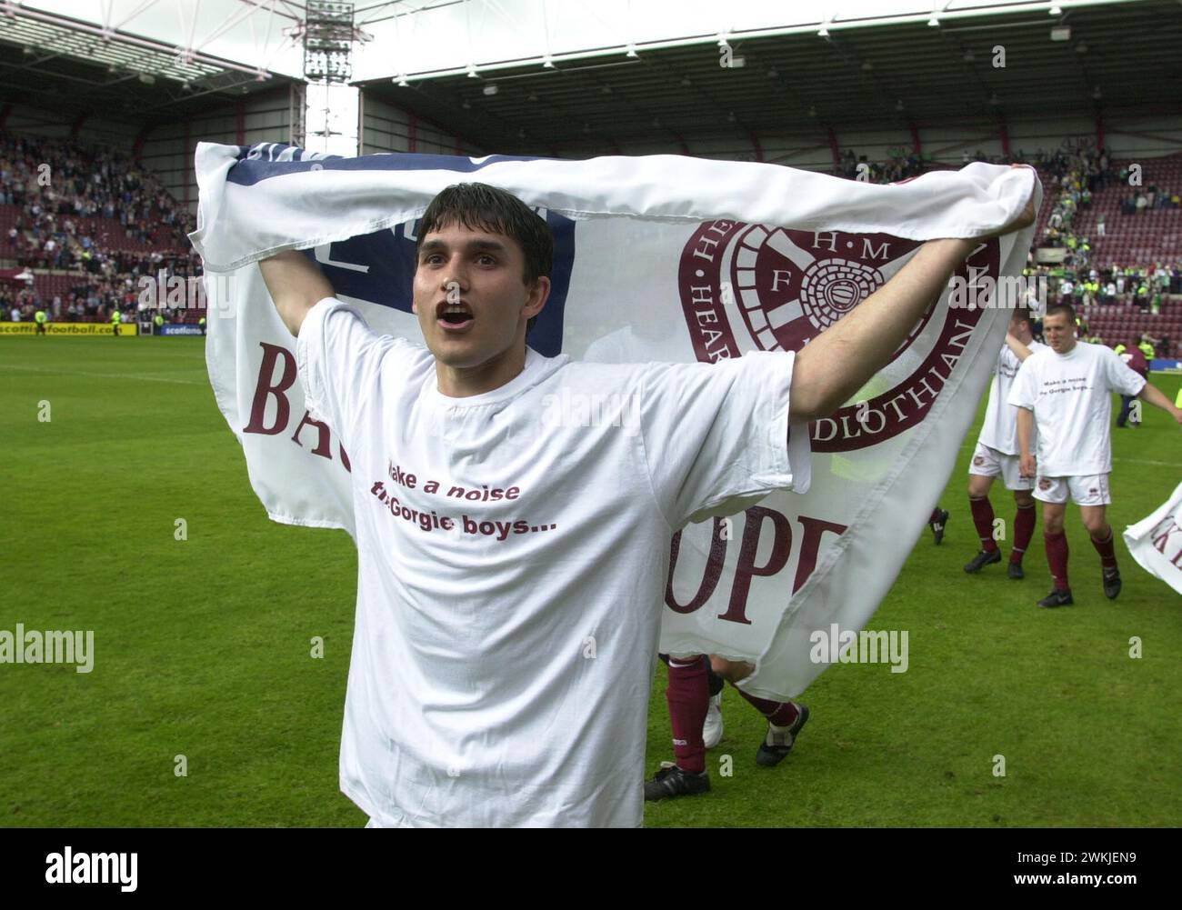 COEURS V HIBS, TYNECASTLE, 21/5/00. Junjo célèbre Banque D'Images