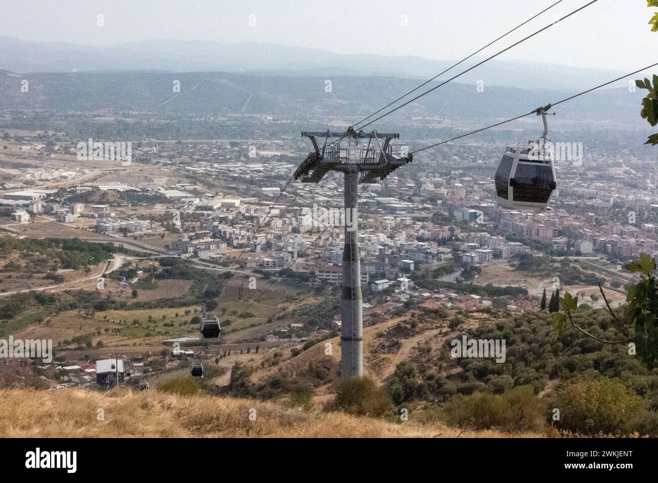 L'Acropole de Pergame. Une ville antique sur la colline en Turquie atteint par téléphérique Banque D'Images