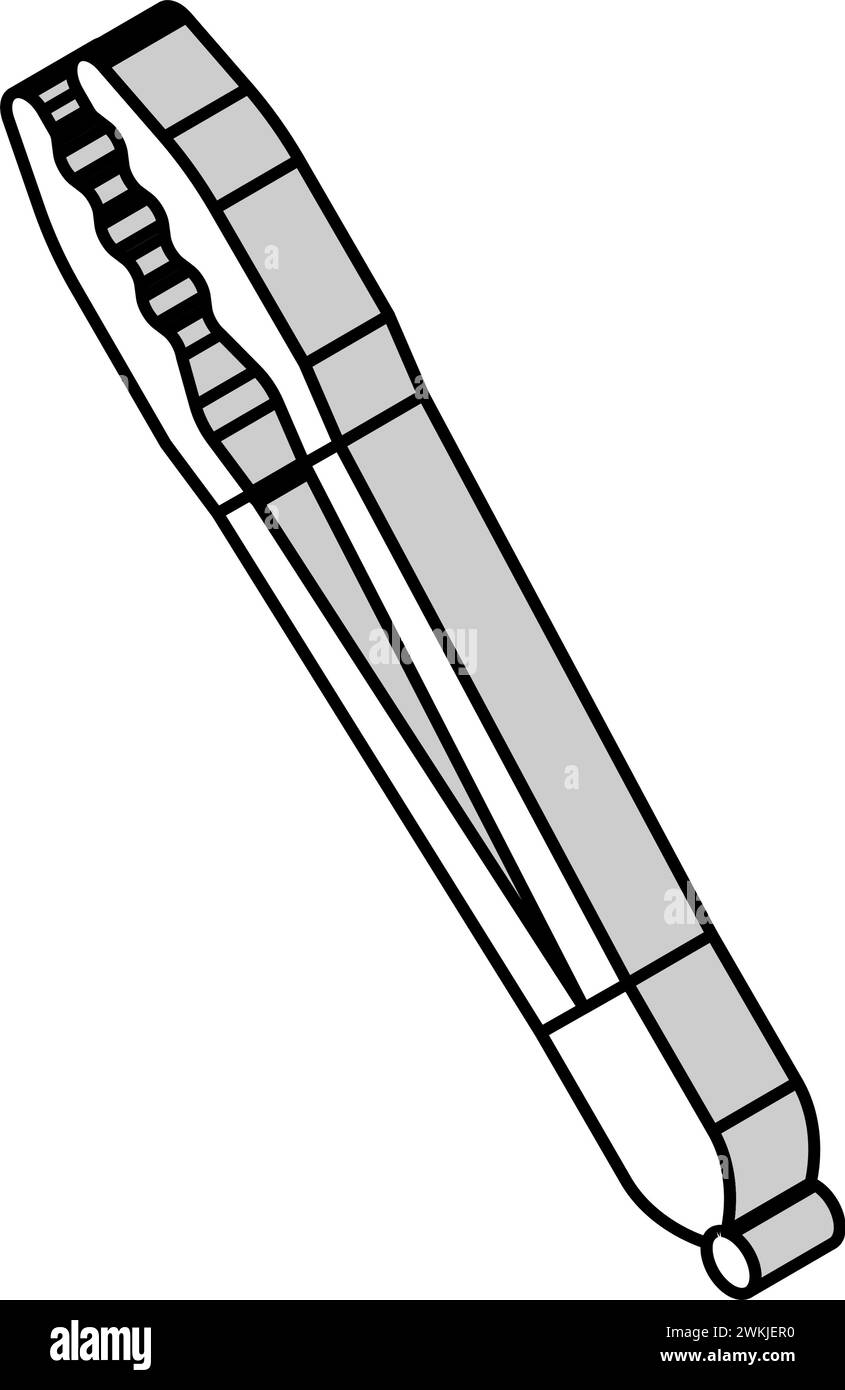 pinces en silicone cuisine ustensiles de cuisine isométrique icône illustration vectorielle Illustration de Vecteur