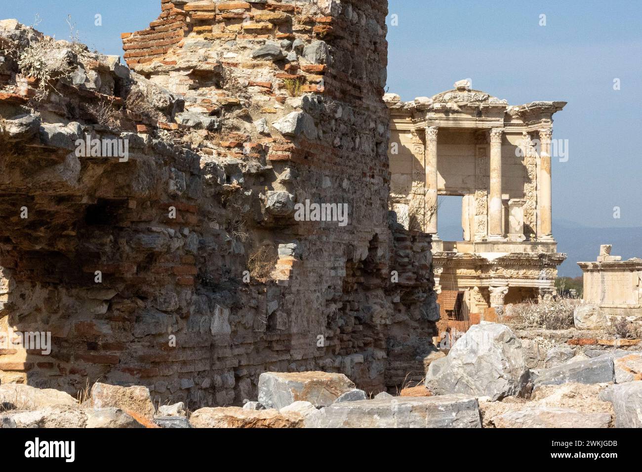 Ephèse ancienne ville. La ville antique de Grèce basée en Turquie Banque D'Images