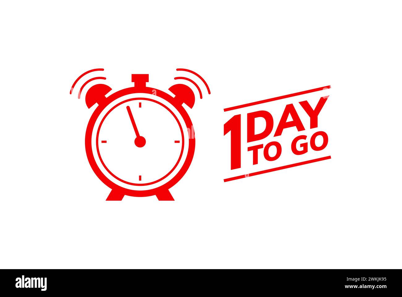 icône du dernier compte à rebours de 1 jour. Offre promotionnelle valable un jour, 1 jour seulement Illustration de Vecteur