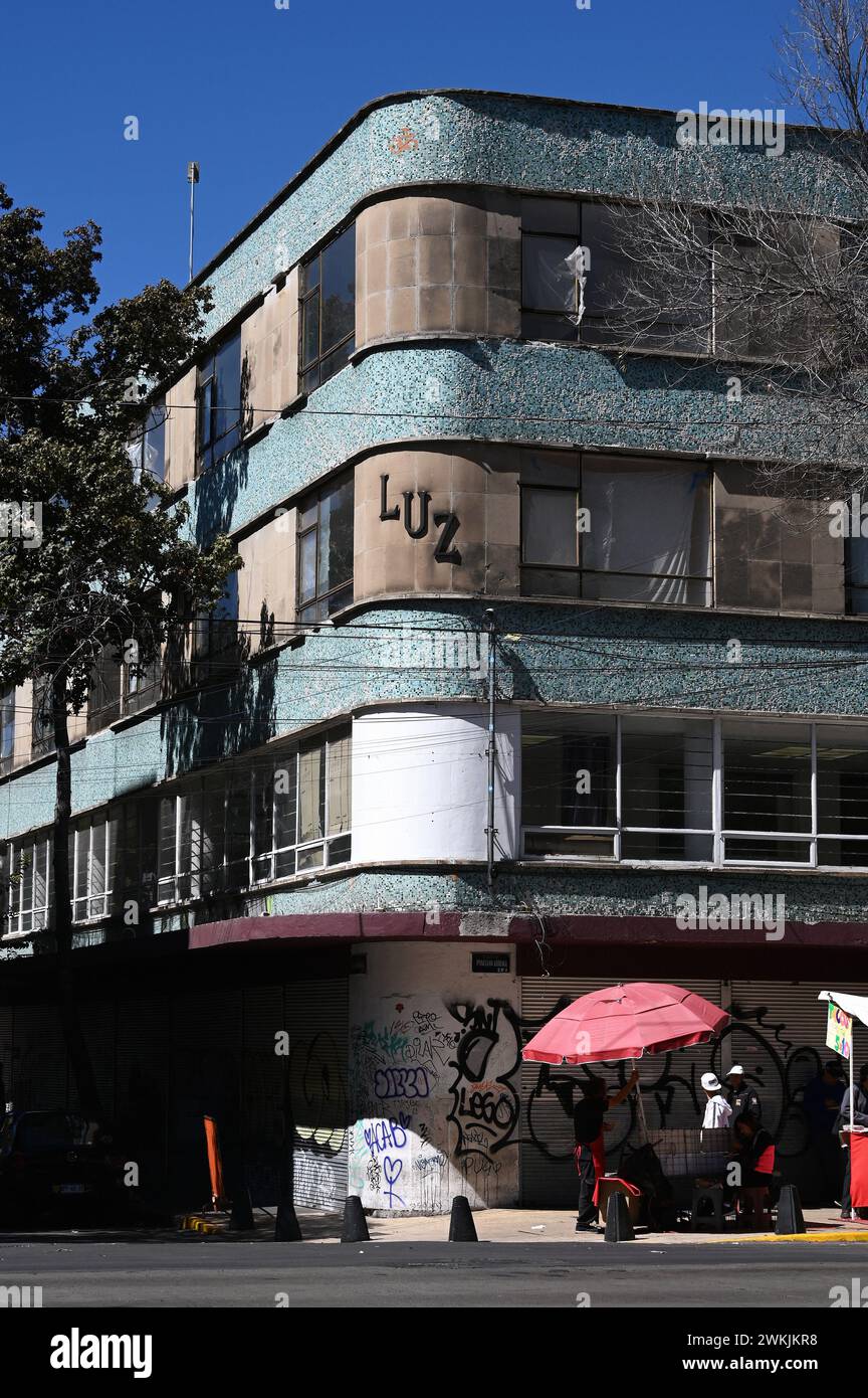 Art déco GebŠude, Tabacalera, Cuauhtemoc, Mexiko Stadt Banque D'Images