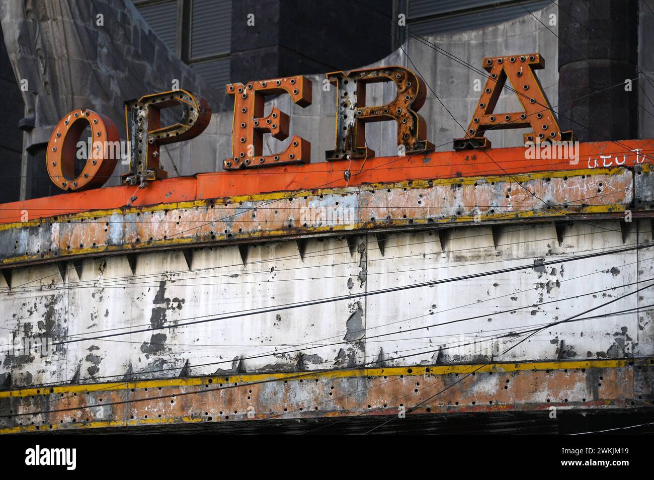 Leerstehendes Kino Cine Opera, Cuauhtemoc, Mexiko Stadt Banque D'Images