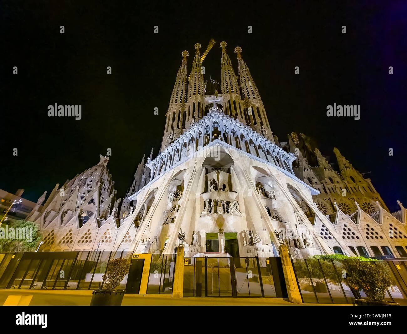 La Basilique i Temple Expiatori de la Sagrada Familia. Barcelone, Catalogne, Espagne Banque D'Images