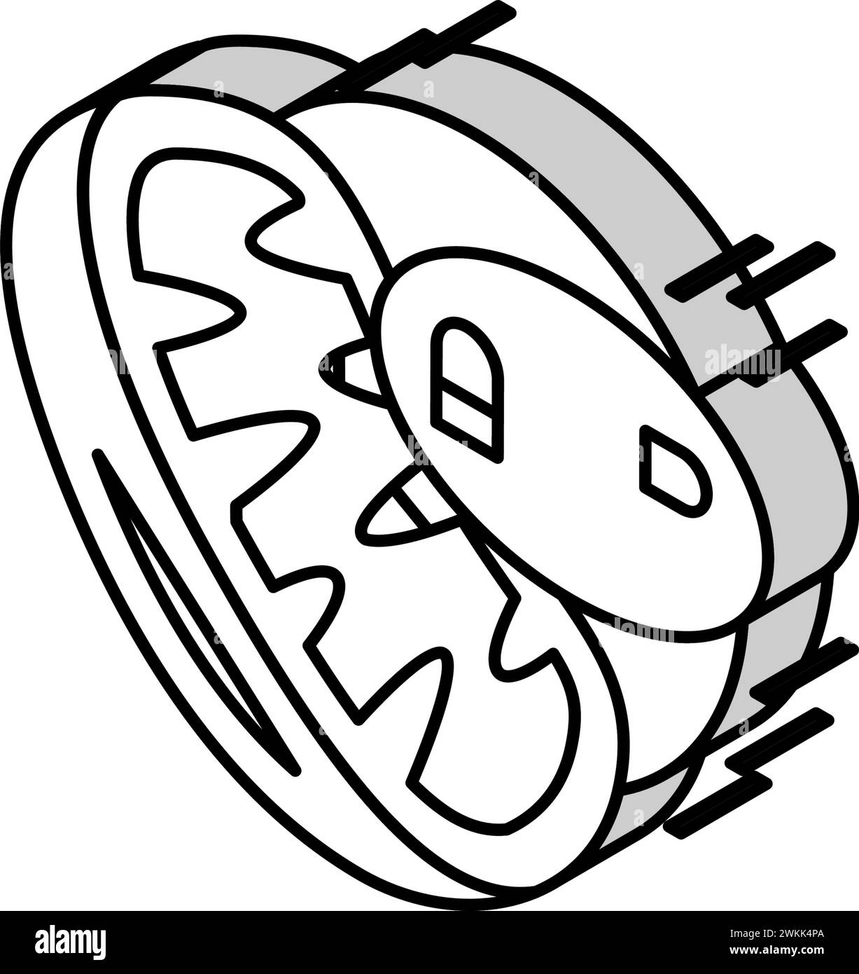 illustration vectorielle isométrique d'icône de biochimie de respiration cellulaire Illustration de Vecteur