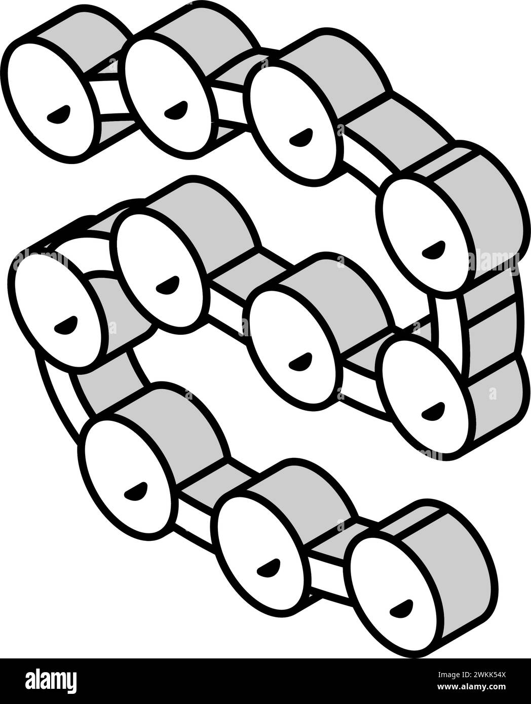 illustration vectorielle isométrique de l'icône de biochimie de synthèse des protéines Illustration de Vecteur