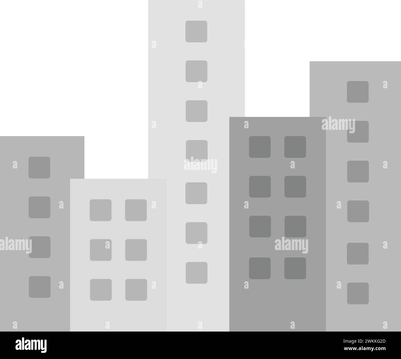 Image vectorielle d'icône de paysage urbain à Dusk. Adapté aux applications Web mobiles et aux supports d'impression. Illustration de Vecteur