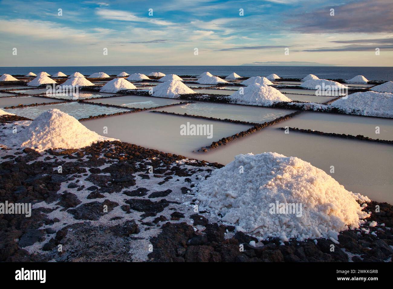 Saltworks, Salinas de Fuencaliente, la Palma, Canary Island, Espagne Banque D'Images