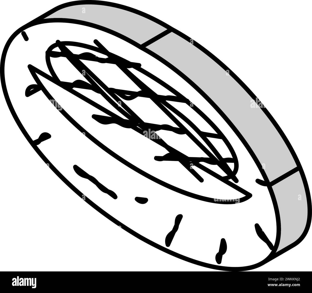 illustration vectorielle isométrique d'icône de biscuits de beurre d'arachide nourriture collation Illustration de Vecteur