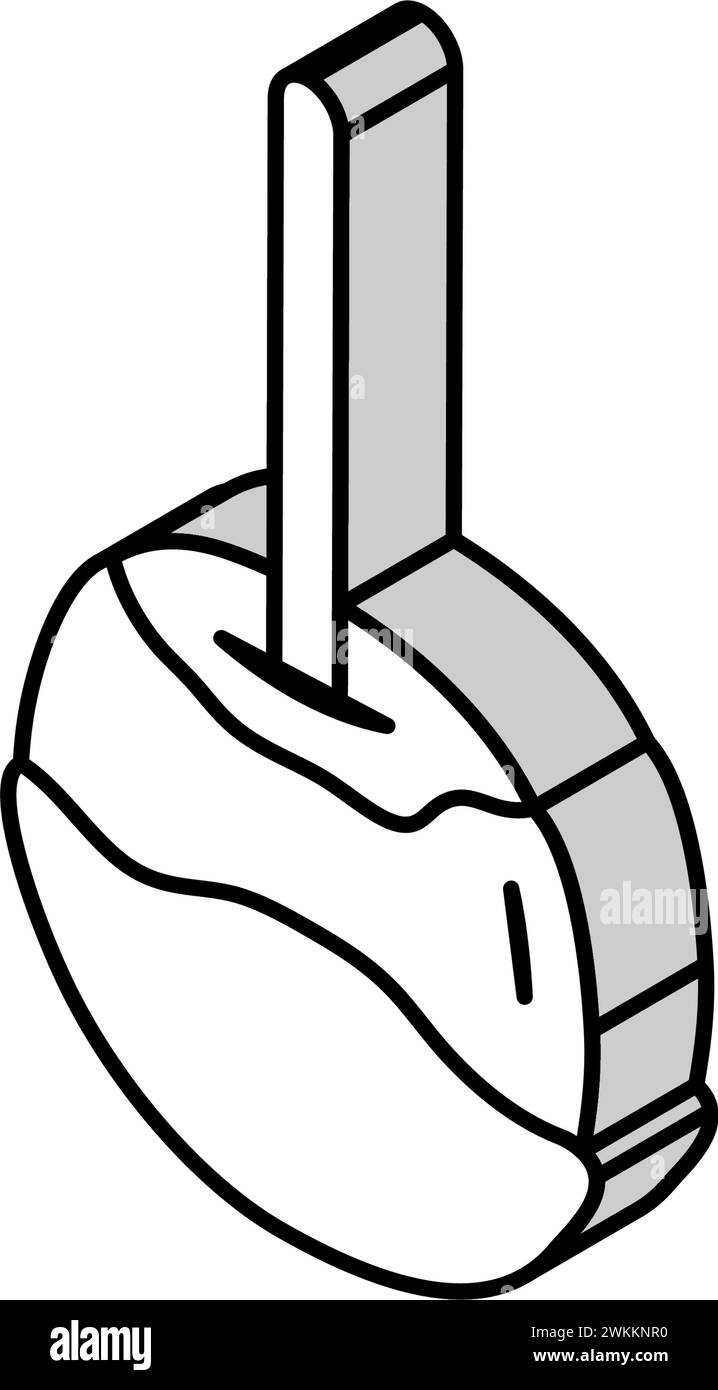 illustration vectorielle isométrique d'icône de collation alimentaire de pomme caramel Illustration de Vecteur