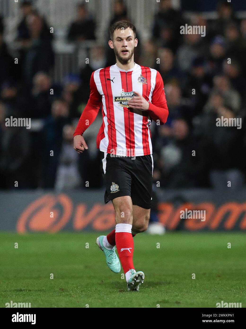 Jake Cooper d'Altrincham lors du match de la Ligue nationale Vanarama entre Hartlepool United et Altrincham au Victoria Park, Hartlepool le mardi 20 février 2024. (Photo : Mark Fletcher | mi News) crédit : MI News & Sport /Alamy Live News Banque D'Images