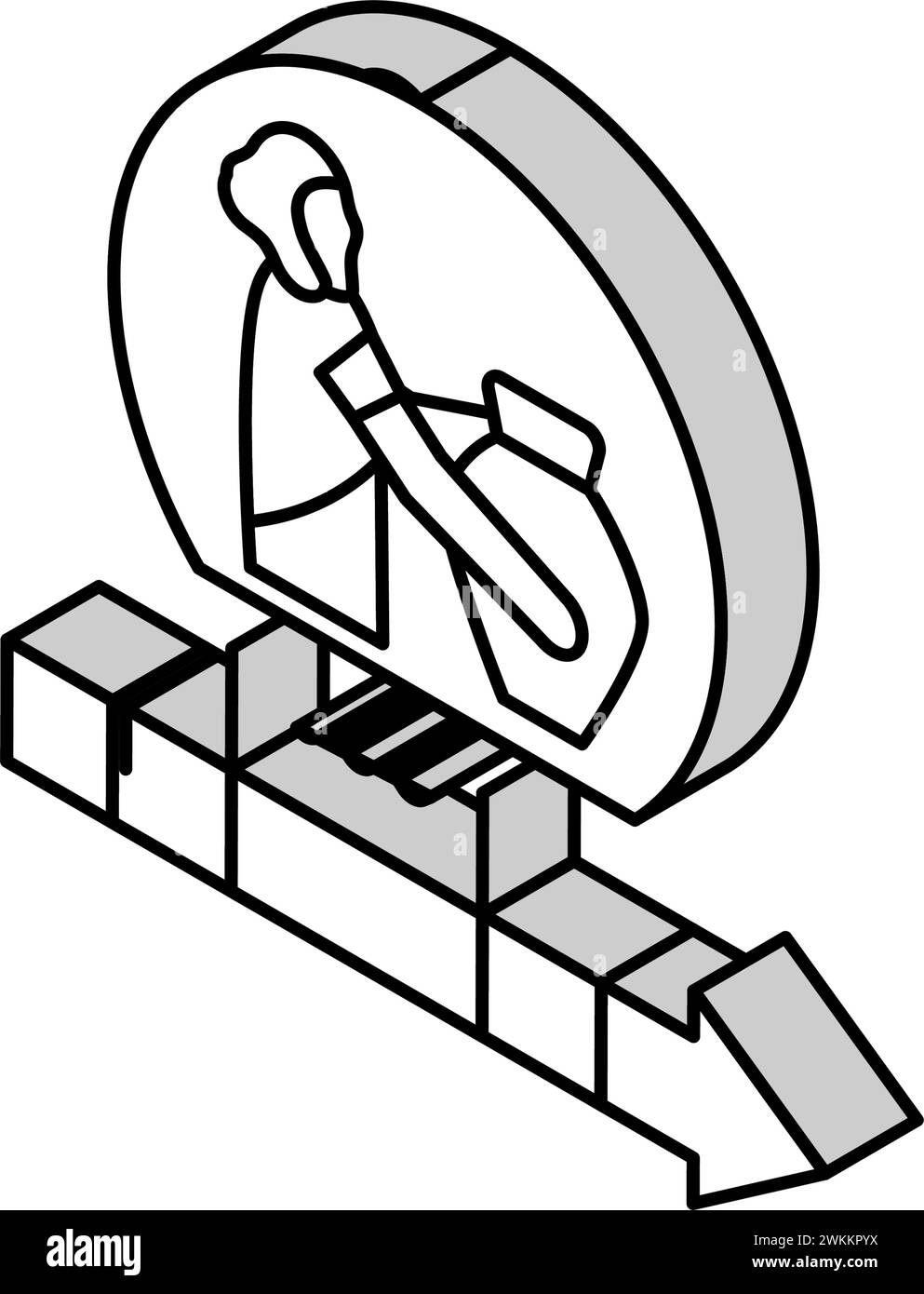 illustration vectorielle d'icône isométrique d'évolution humaine de l'âge de bronze Illustration de Vecteur