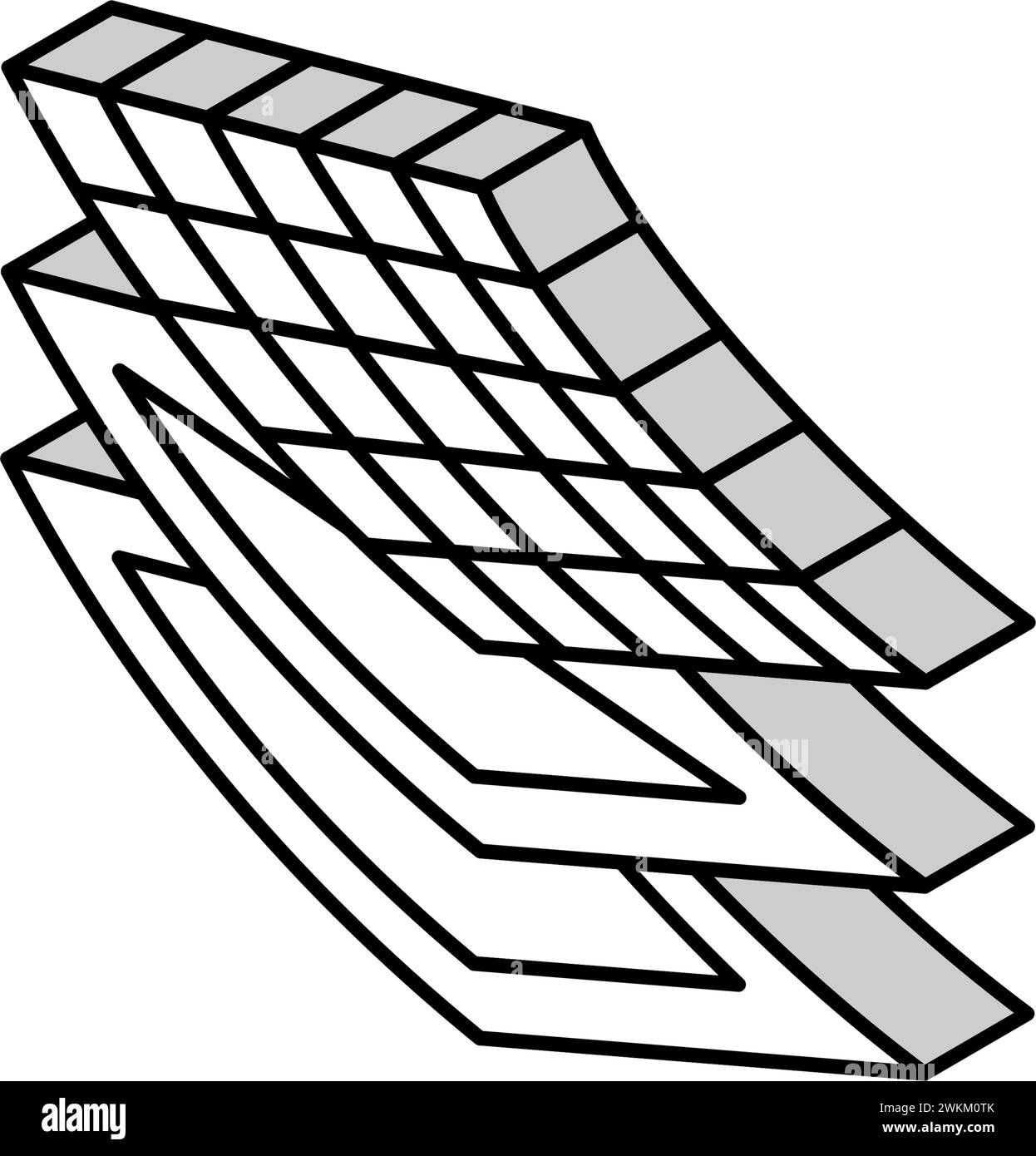 illustration vectorielle isométrique d'icône d'ingénieur aéronautique en matériau composite Illustration de Vecteur