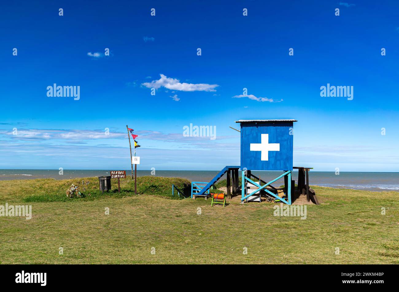 Santa Clara del Mar est une ville côtière située dans la province de Buenos Aires, en Argentine. Connu pour ses belles plages et son atmosphère paisible. Banque D'Images