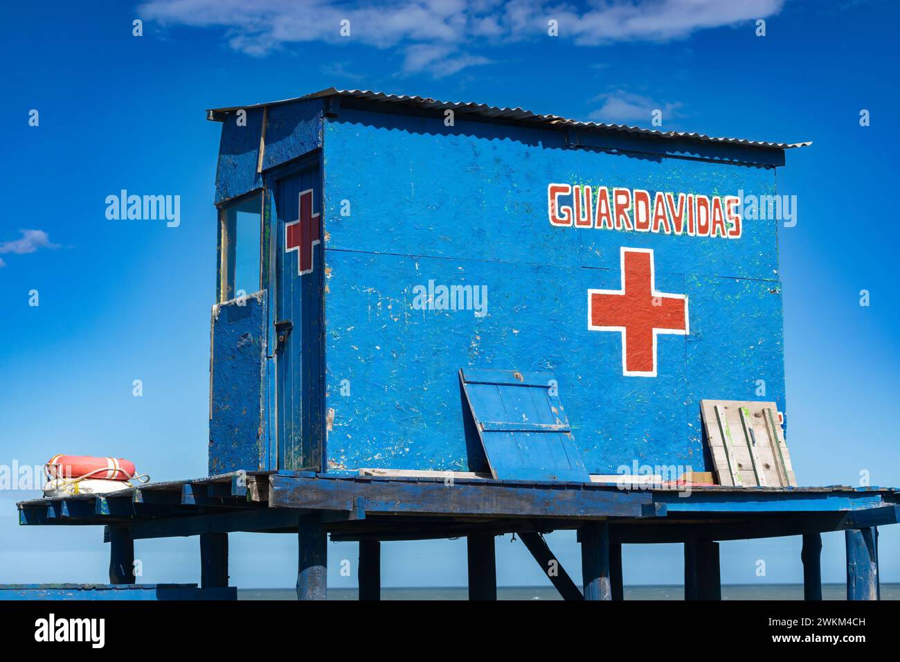 Santa Clara del Mar est une ville côtière située dans la province de Buenos Aires, en Argentine. Connu pour ses belles plages et son atmosphère paisible. Banque D'Images