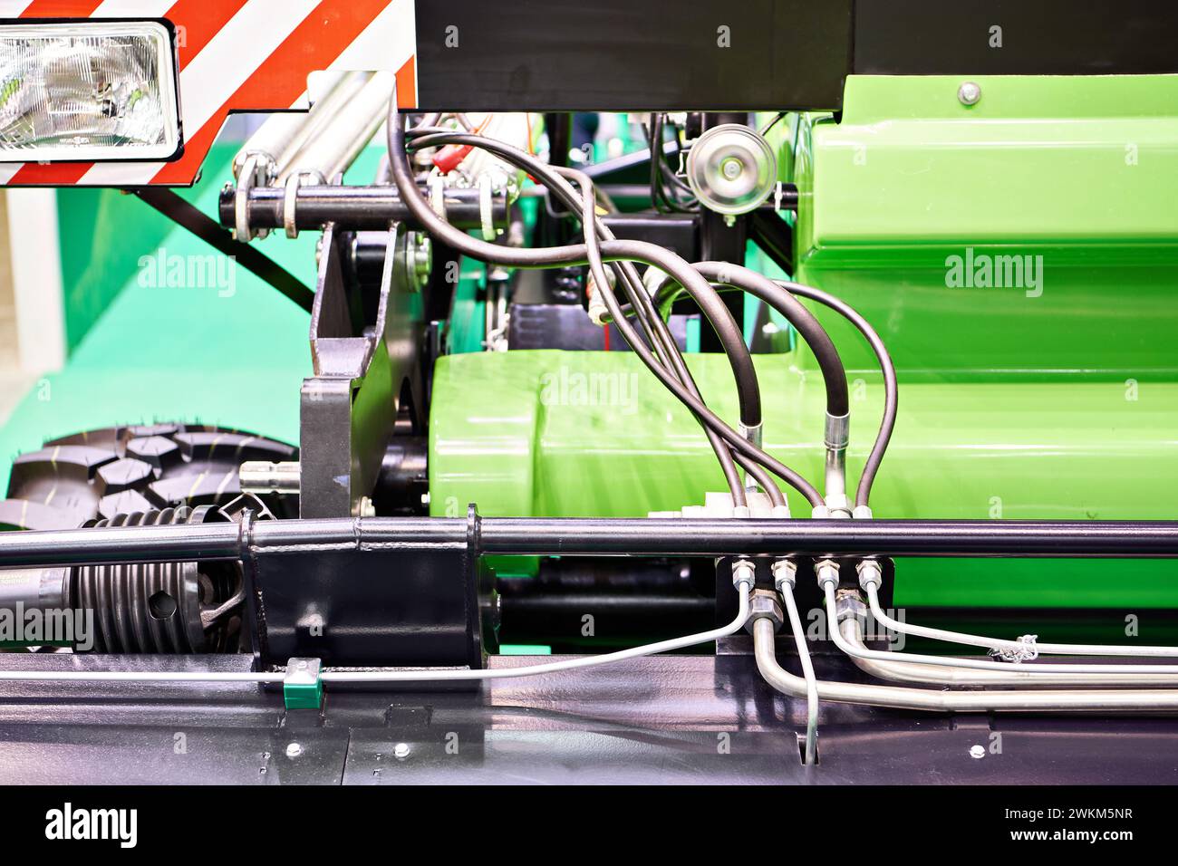 Flexibles hydrauliques du mécanisme de la machine Banque D'Images