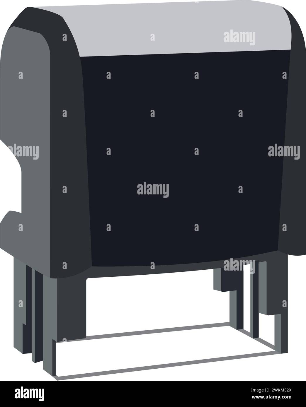 Vecteur d'icône de fournitures de bureau de timbre coloré isolé Illustration de Vecteur