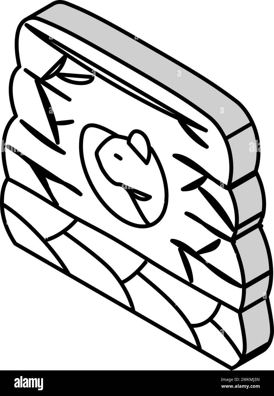 illustration vectorielle d'icône isométrique pour animal de compagnie de hamster Illustration de Vecteur