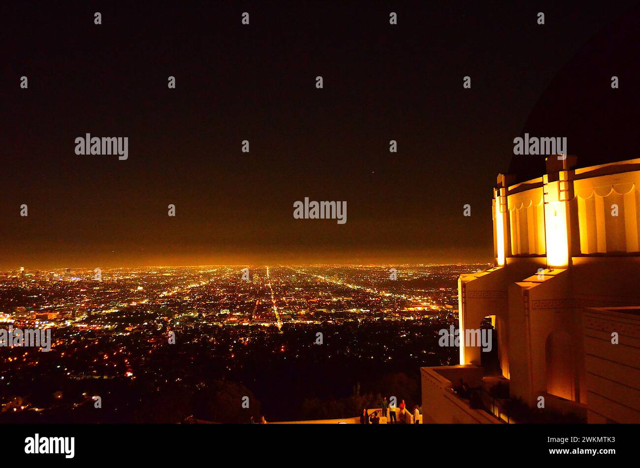 Centre-ville de Los Angeles depuis l'observatoire Griffith Banque D'Images