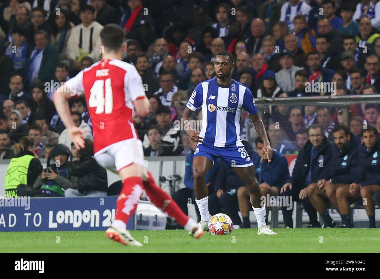 Porto, Portugal. 21 février 2024. Porto, 02/21/2024 - le FC Porto a accueilli Arsenal cet après-midi à Estádio do Dragão lors de la manche 16 de la Ligue des Champions 2022/23. Otavio (Ivan Del Val/Global Imagens) crédit : Atlantico Press/Alamy Live News Banque D'Images