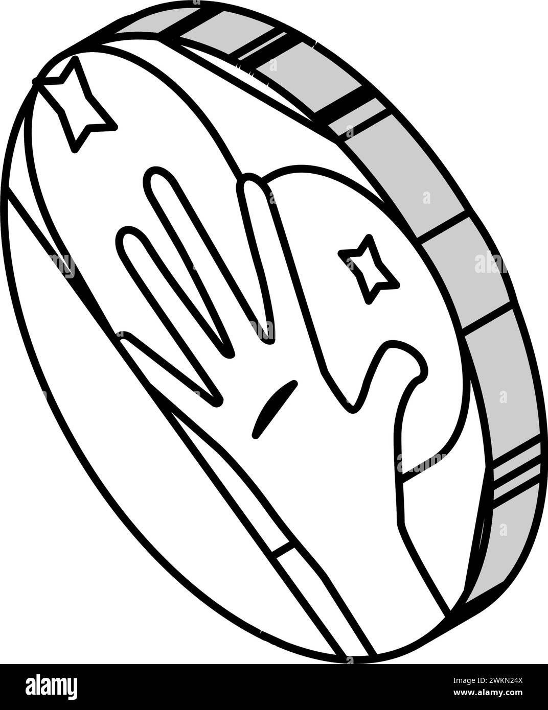 illustration vectorielle d'icône isométrique de motivation de badge de croyance en soi Illustration de Vecteur