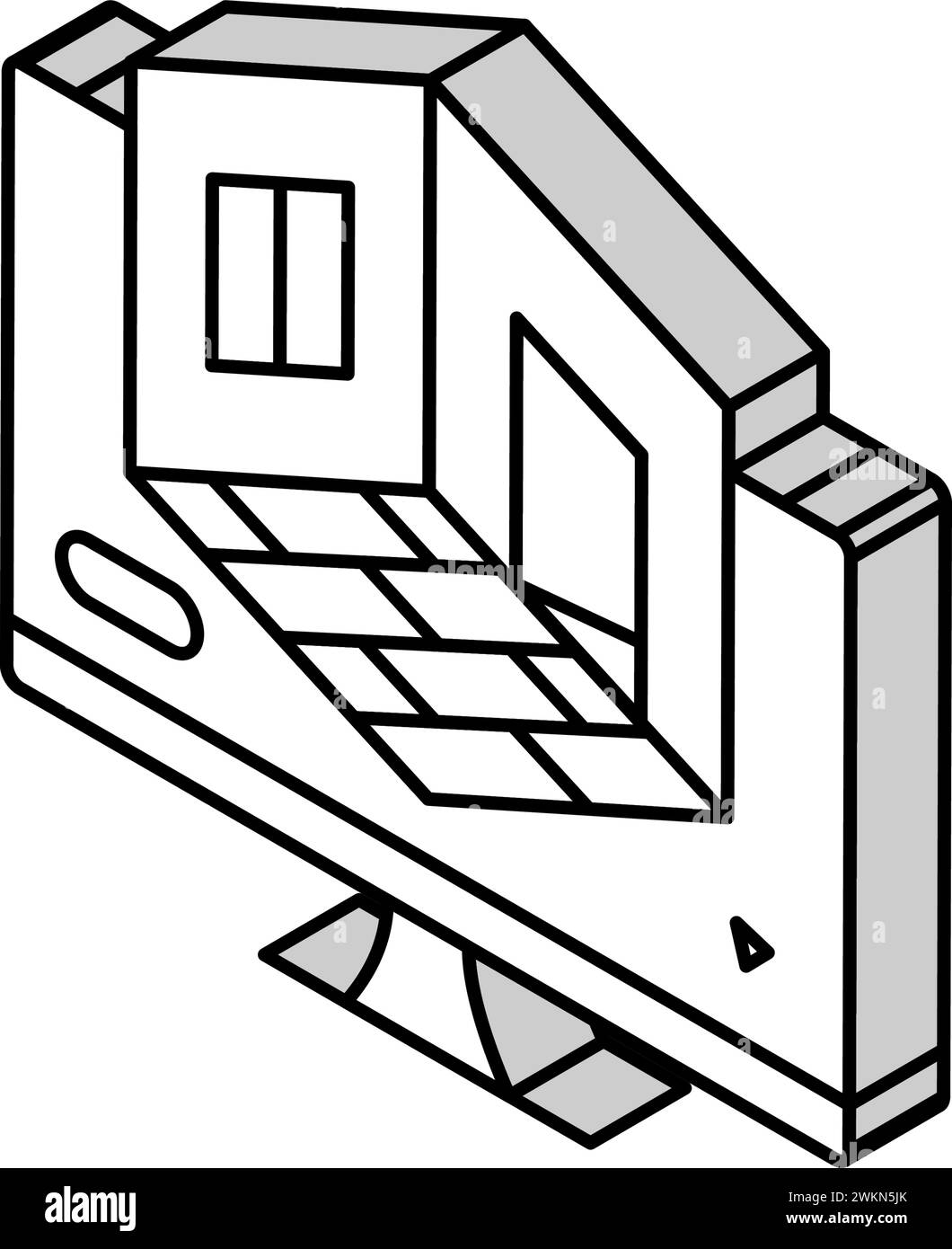 illustration vectorielle d'icône isométrique de designer d'intérieur de modélisation 3d. Illustration de Vecteur