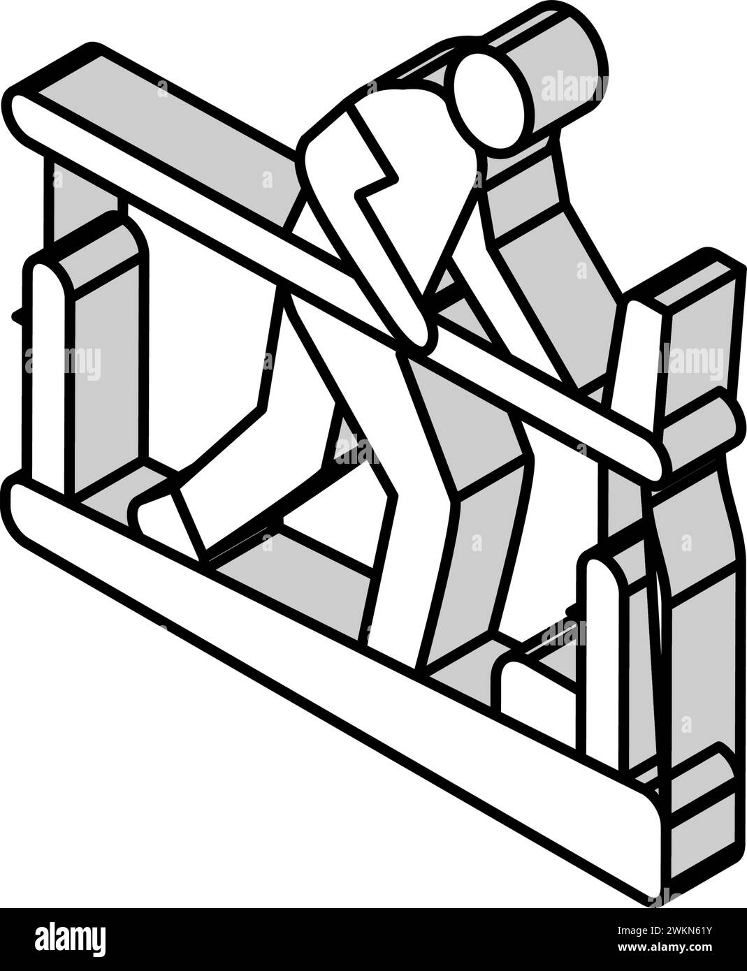 illustration vectorielle isométrique d'icônes de réhabilitation neurologique Illustration de Vecteur