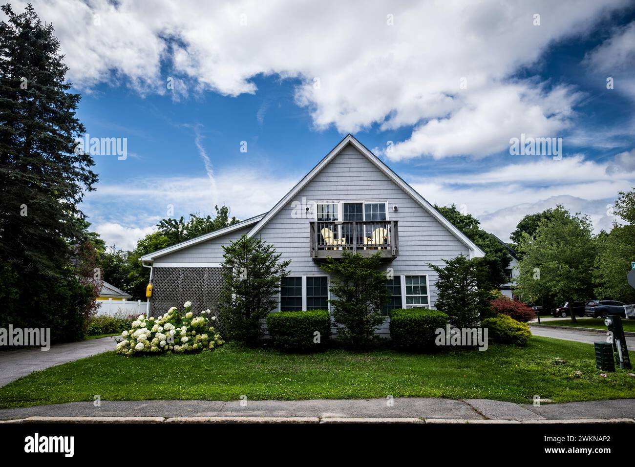 Maisons et rues du Maine, Rockland, États-Unis Banque D'Images