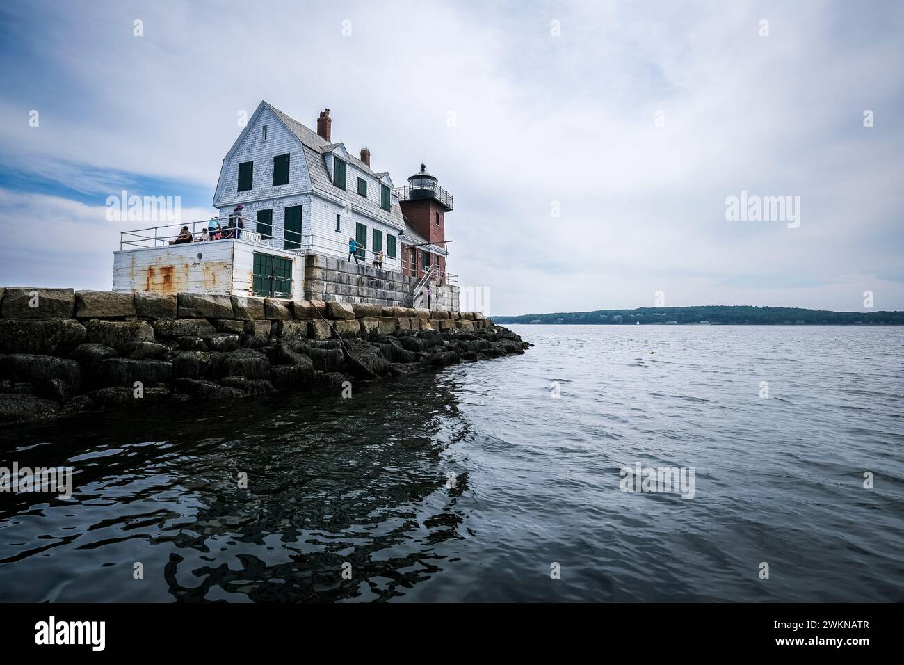 Phare de Rockland Harbor Breakwater, Maine, États-Unis Banque D'Images
