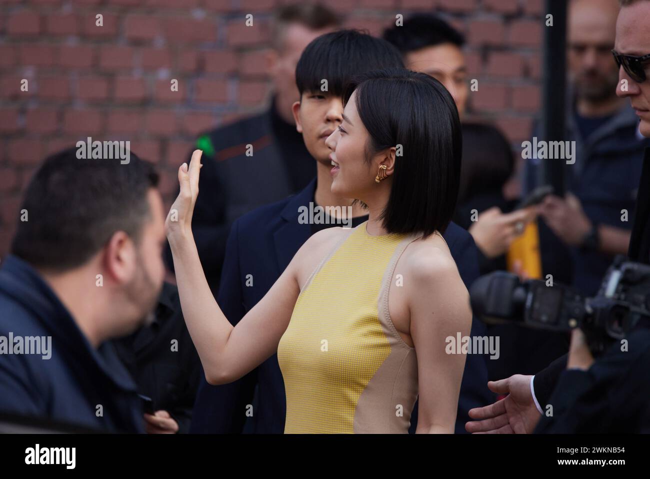 An Ju-Jin assiste au défilé Fendi pendant la Fashion week Fomenswear automne/hiver 2024 - 2025 le 21 février 2024 à Milan, Italie. ©photo : ci Banque D'Images