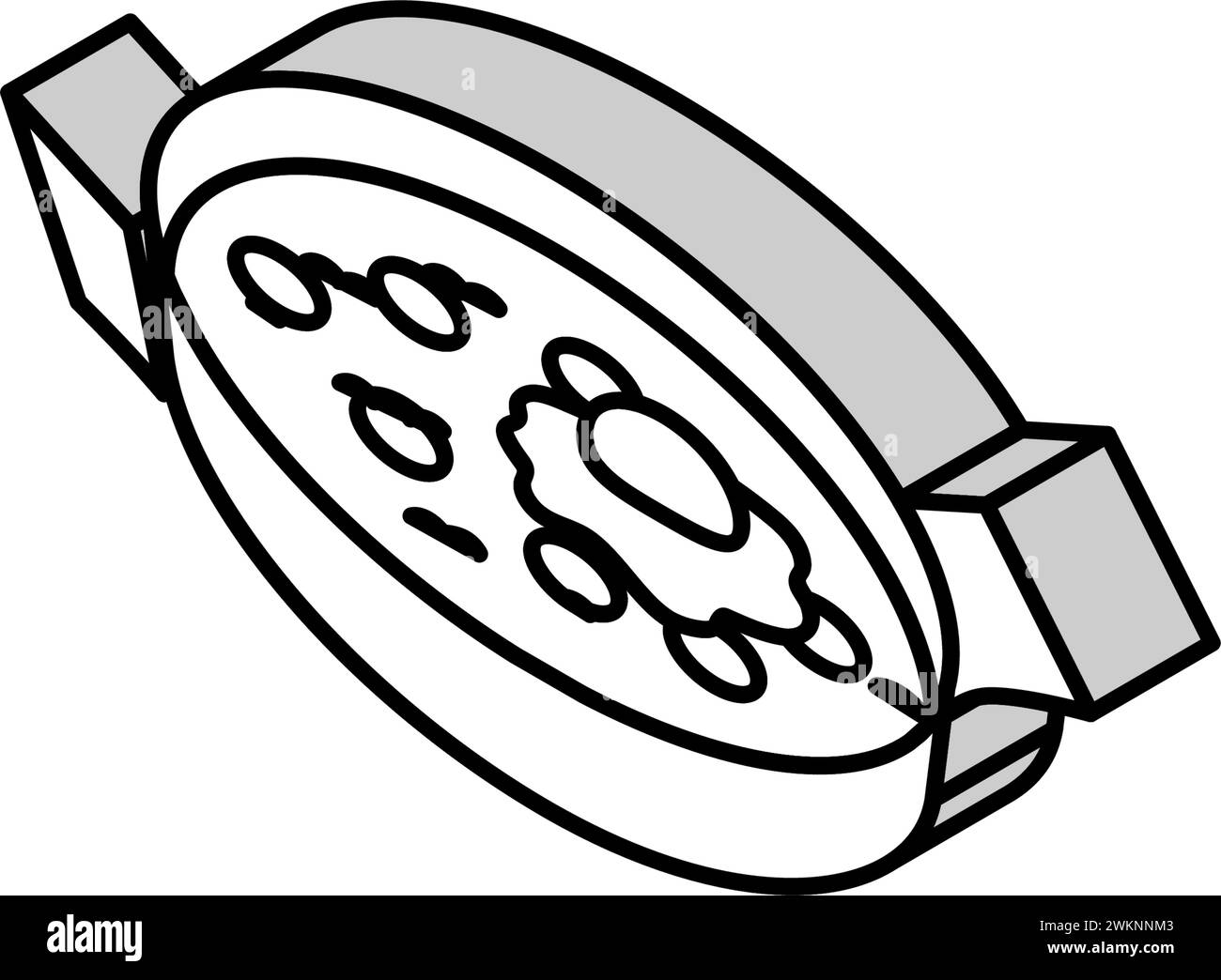 illustration vectorielle d'icône isométrique de cuisine turque menemen Illustration de Vecteur
