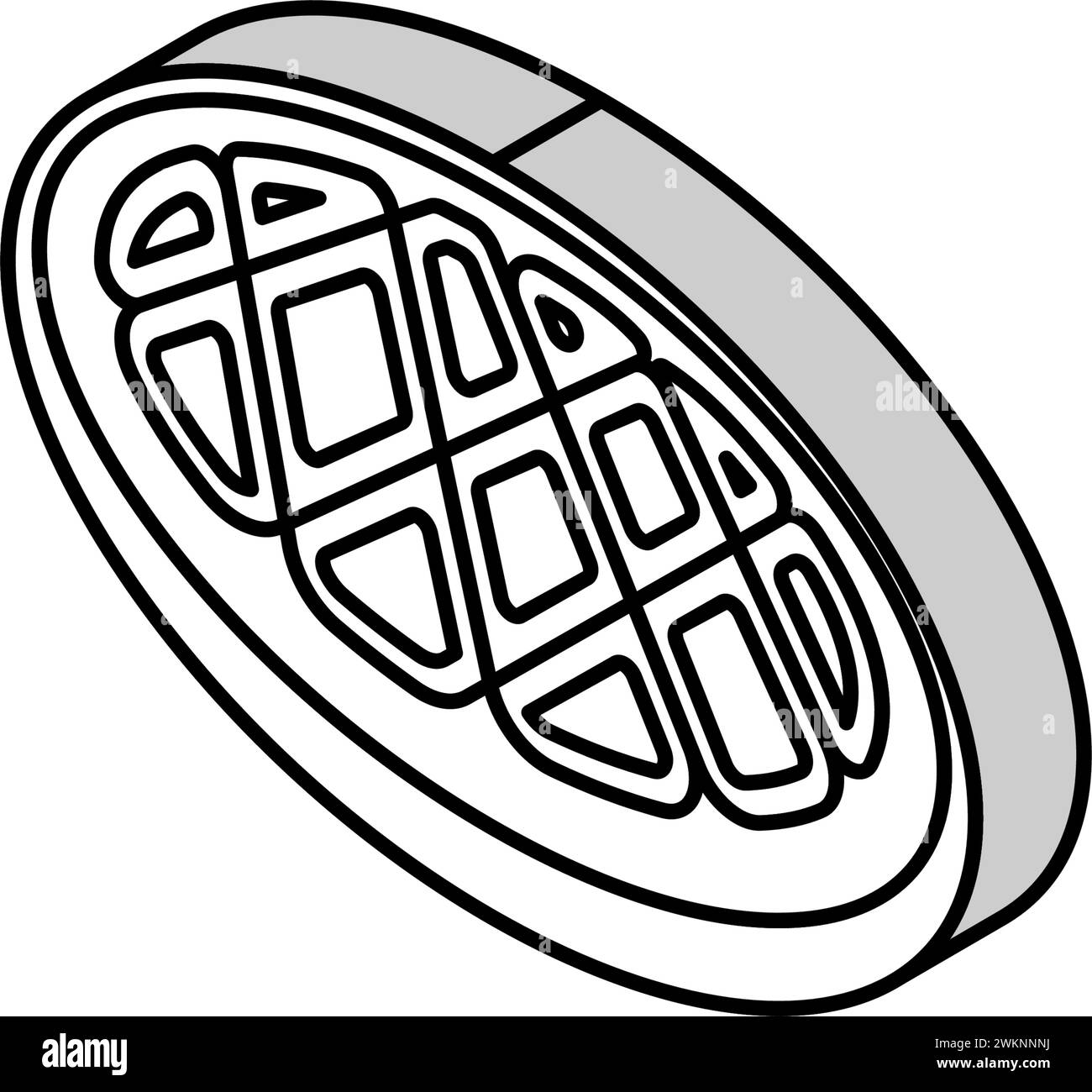 illustration vectorielle d'icône isométrique de cuisine turque de pain pita Illustration de Vecteur
